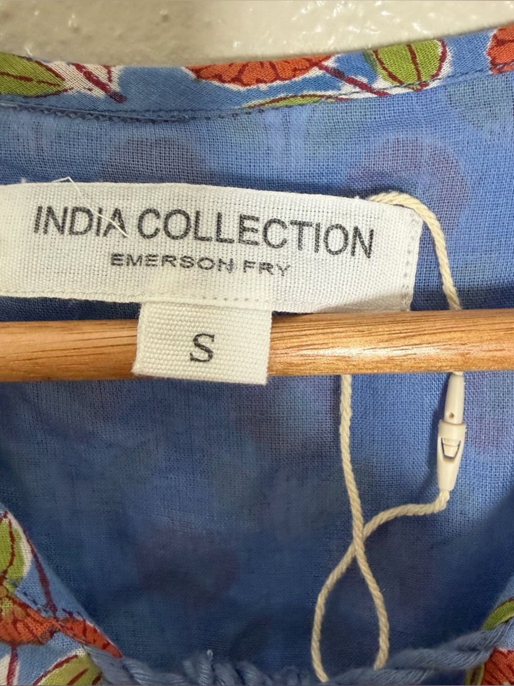 Emerson Fry India Collection Heirloom Midi Dress~Wednesday Flower Blues - Picture 9 of 14